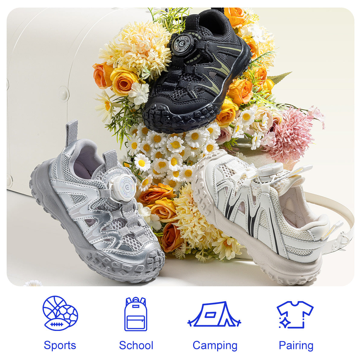 EBMINI TORQ lightweight sport sneakers for everyday play