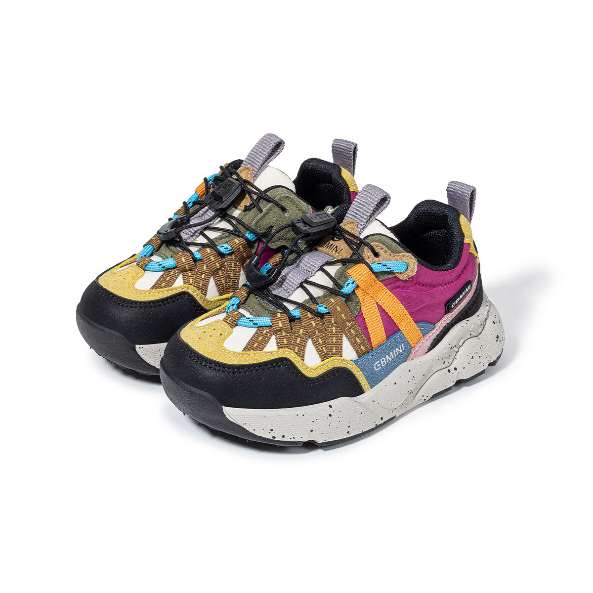 EBMINI TORQUE barefoot kids hiking sneakers with rotary closure and multicolor design