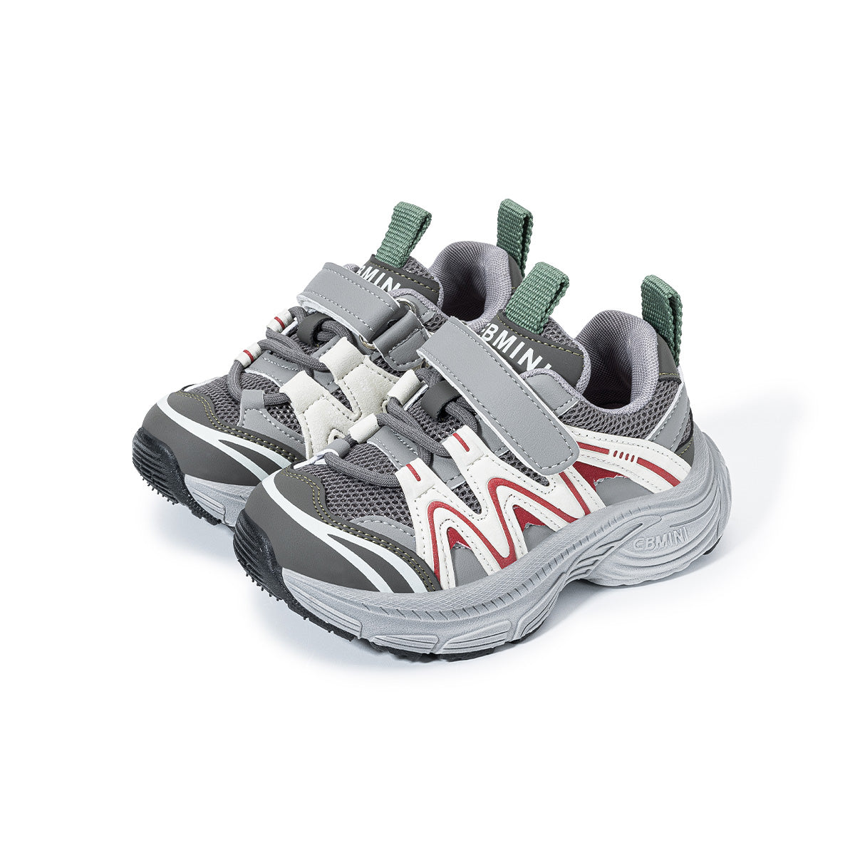 EBMINI TRAX wide toe chunky toddler sneakers breathable lining detail