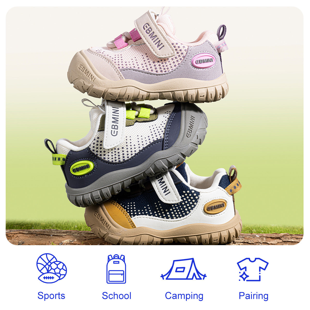 EBMINI TREAD lightweight sport sneakers for everyday play