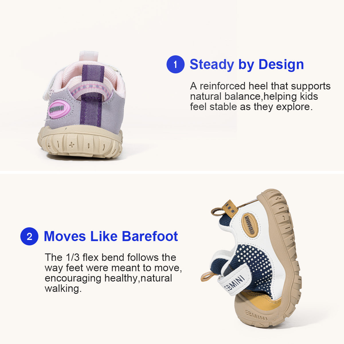 EBMINI TREAD non-slip sneakers for outdoor adventures