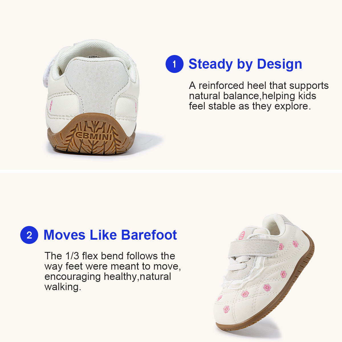 EBMINI VEIL non-slip toddler sneakers for playground adventures