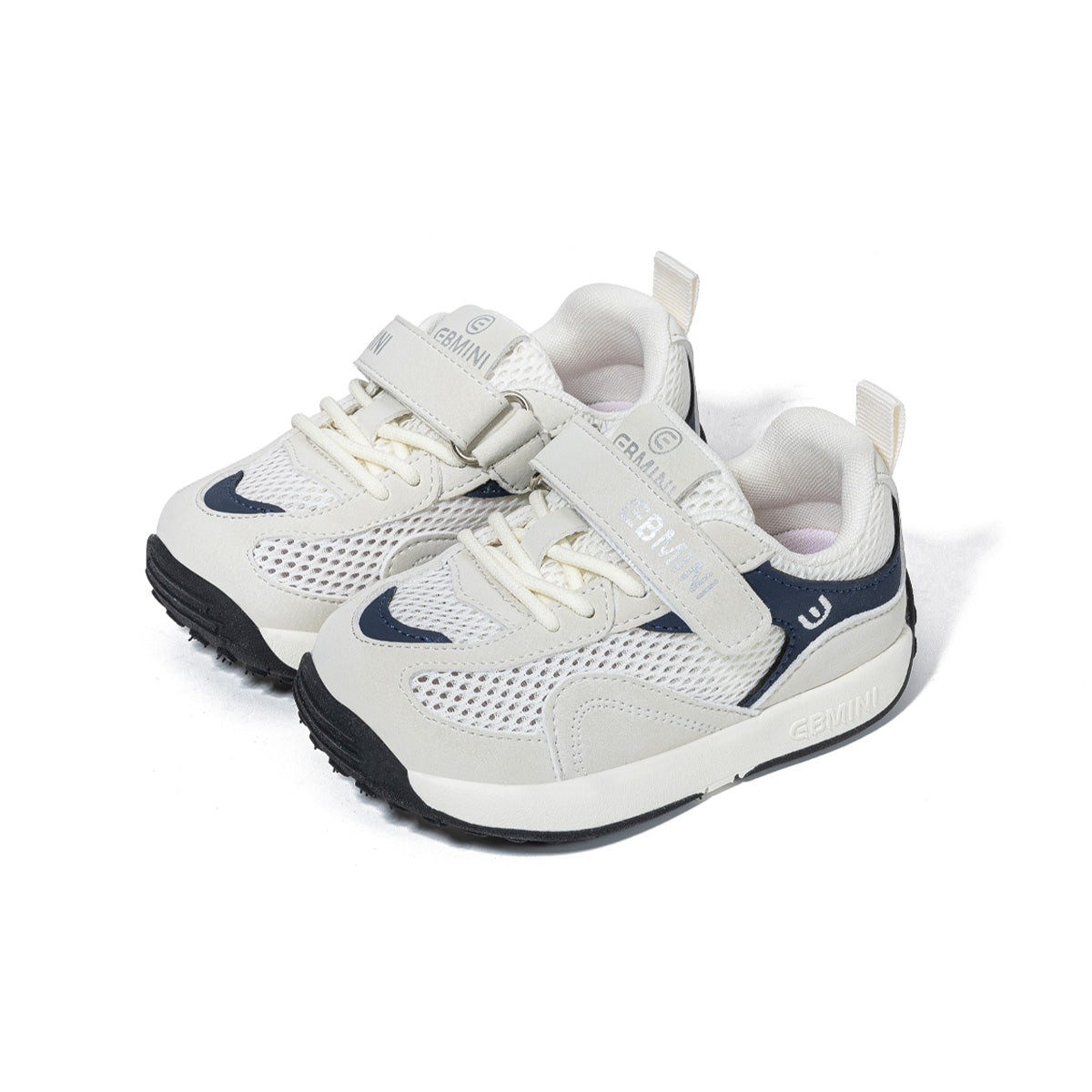 EBMINI VELO barefoot toddler sneakers with a sporty retro colorblock design