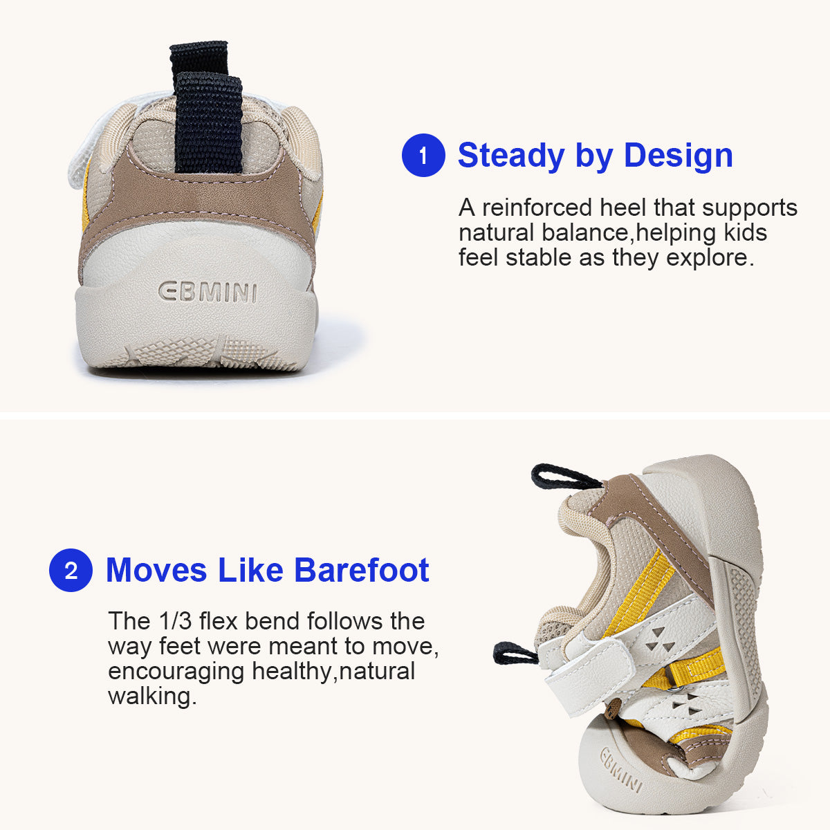 EBMINI VENTURE trail-style sneakers for parks and playgrounds