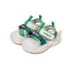 EBMINI VOLT barefoot toddler sandals with a bold colorblock design