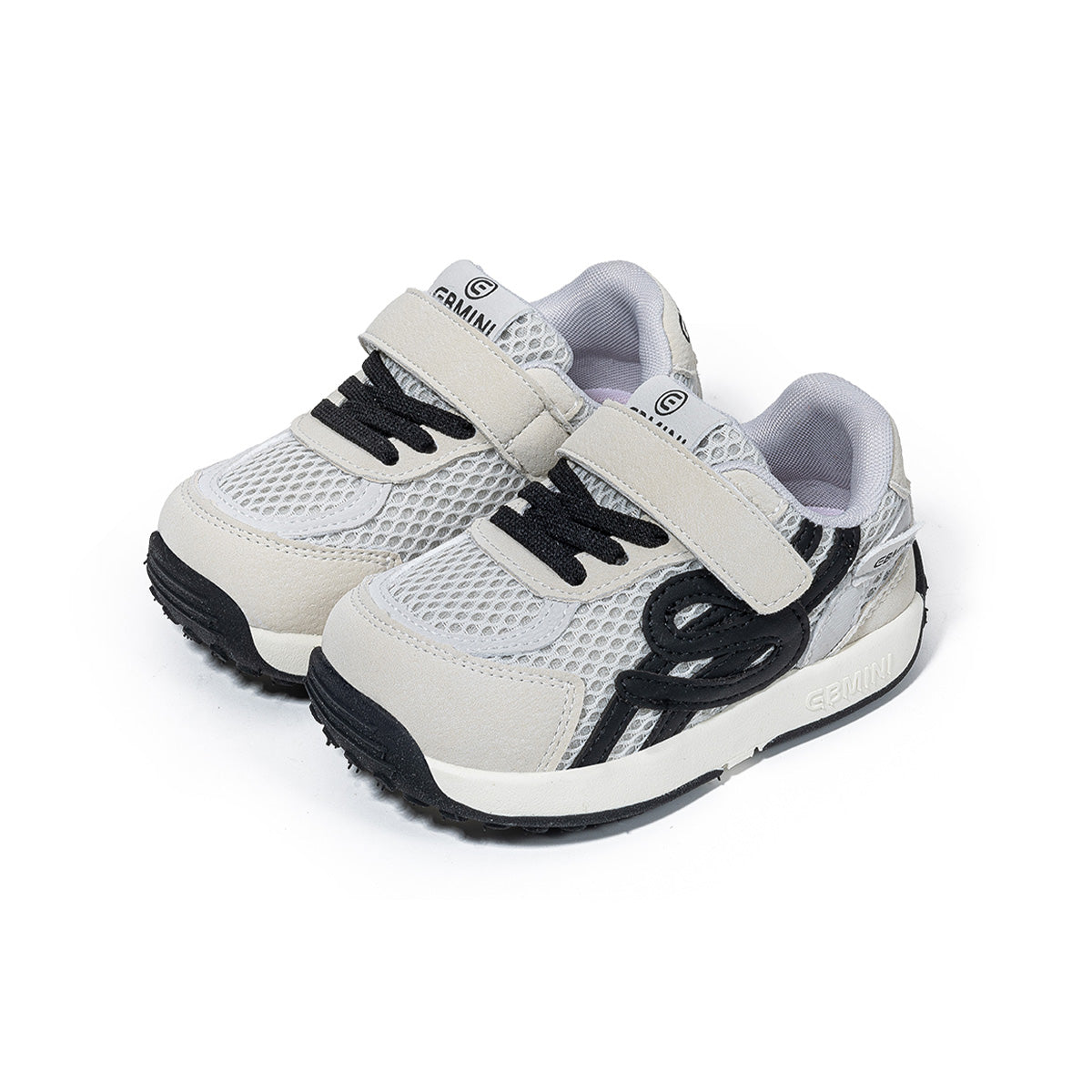 EBMINI WARP barefoot toddler sneakers with a retro navy colorblock design
