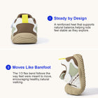 EBMINI WAVEY wide toe colorblock toddler sneakers flexible sole detail