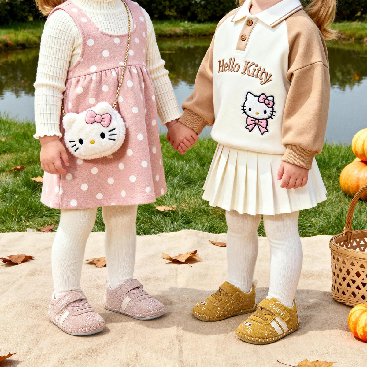 EBMINI WHISKERS kitty embroidered baby crib shoes — side profile