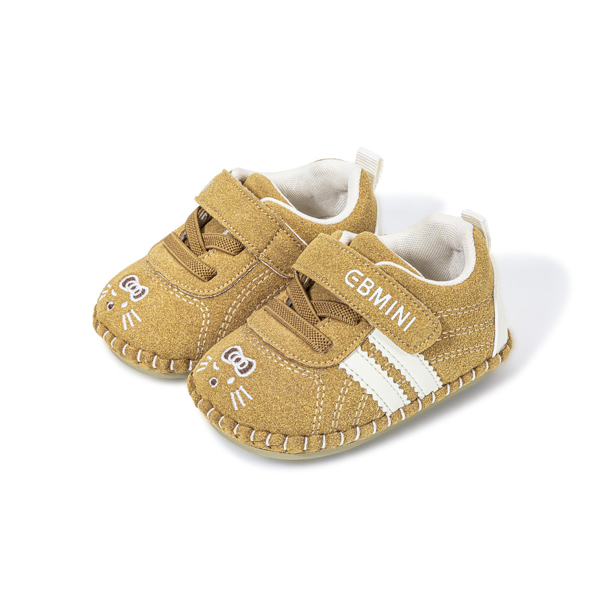 EBMINI WHISKERS kitty embroidered baby crib shoes — color option
