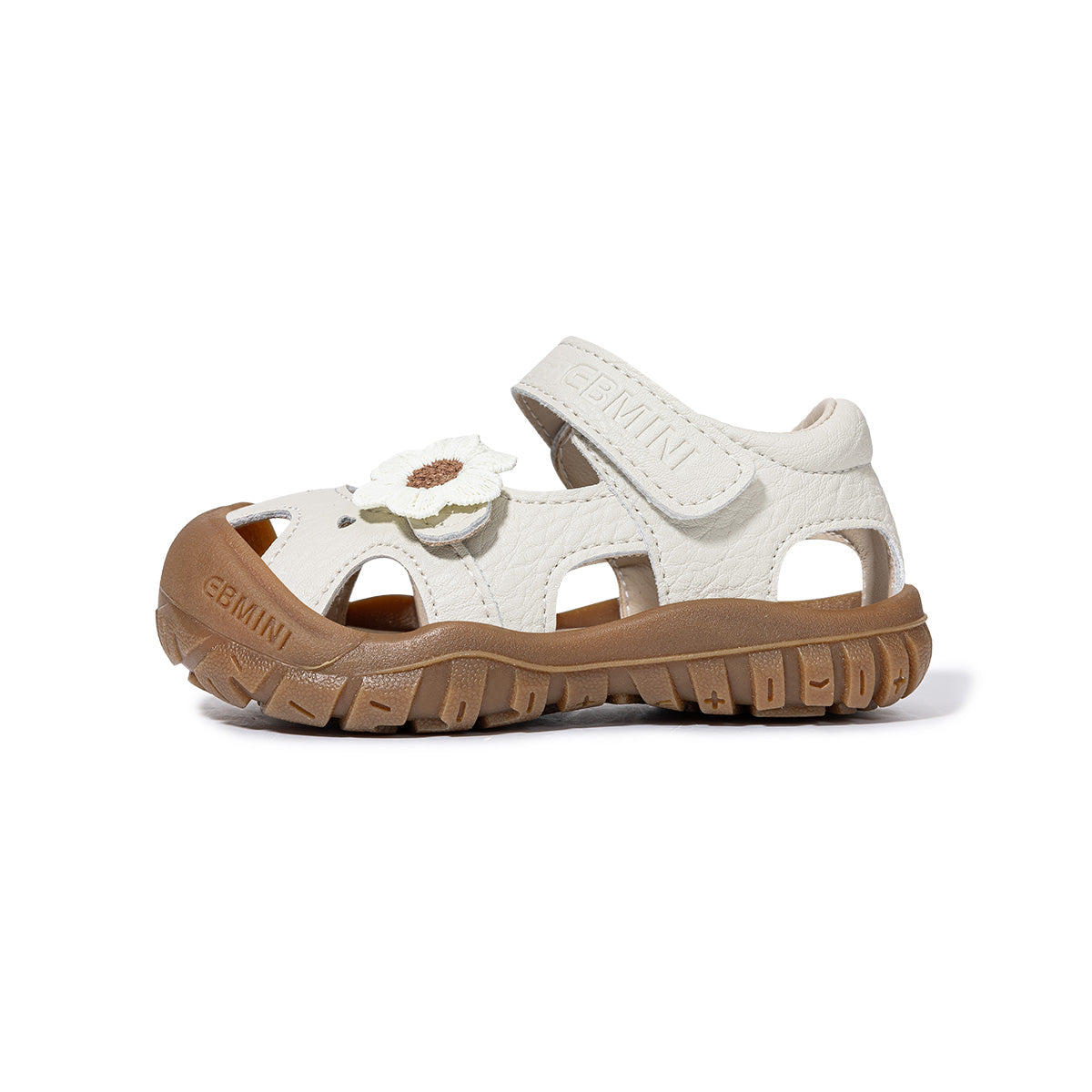 EBMINI WREN closed-toe sandals with a roomy wide toe box