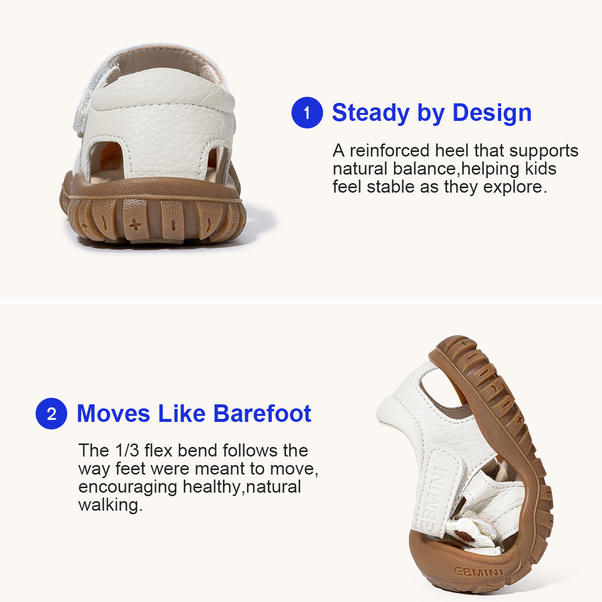 EBMINI WREN non-slip sandals for playground and outdoor activities