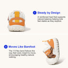EBMINI ZEAL yellow and white mesh sneakers for active kids