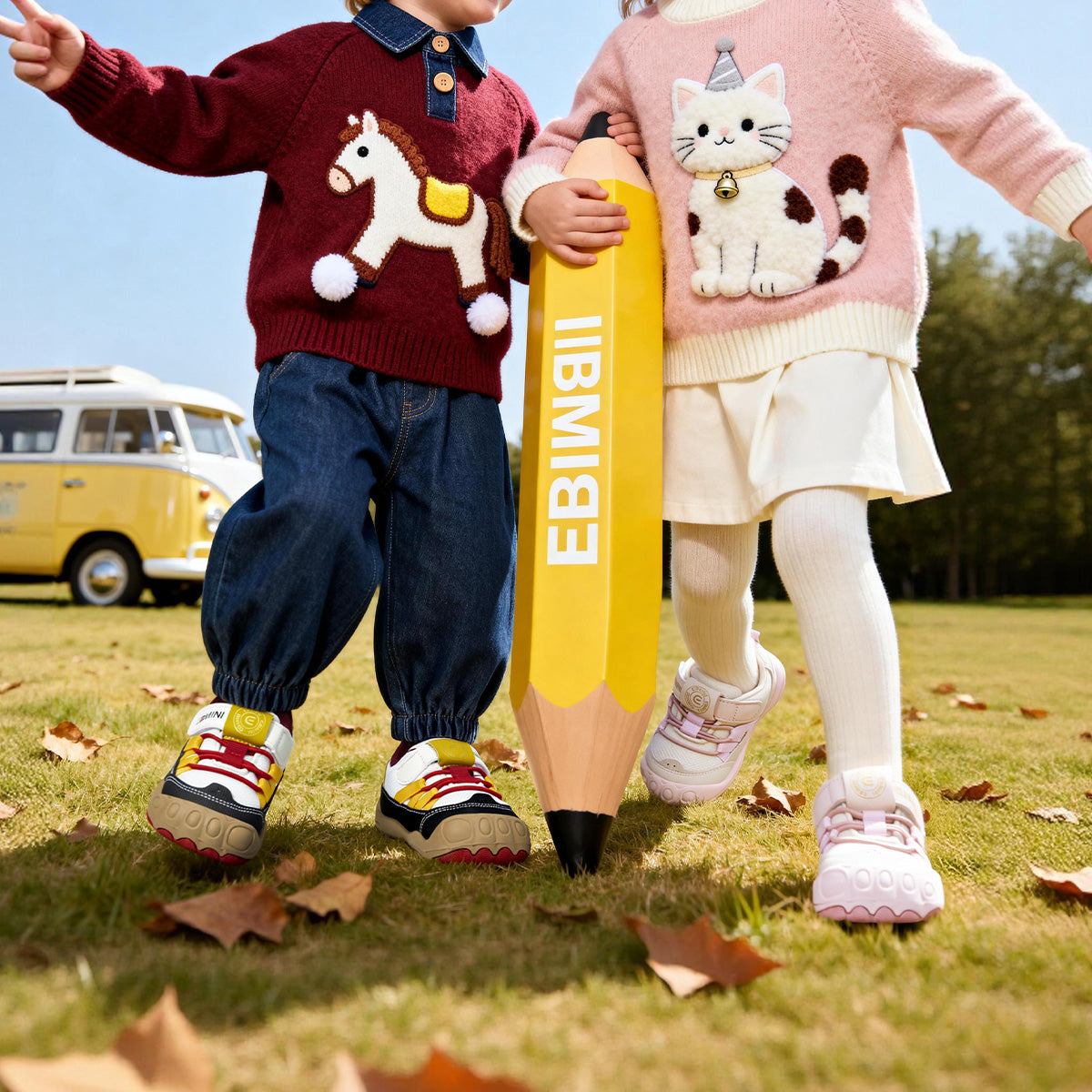 EBMINI ZING toddler sneakers with a roomy toe shape